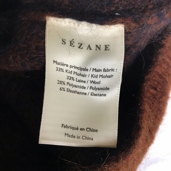 SÉZANE Angelina Jumper Brown / Navy Size S - Picture 8 of 12